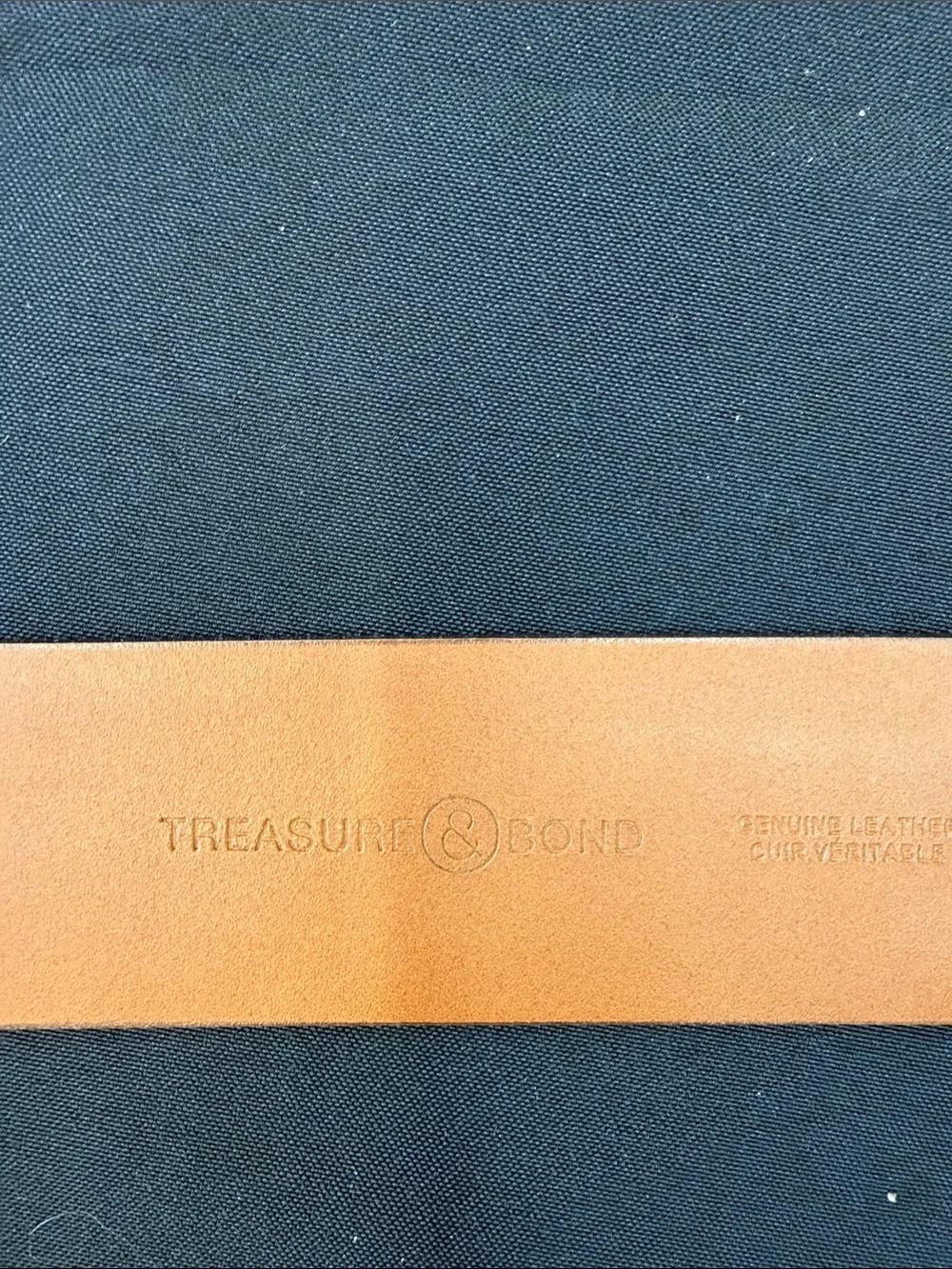 Treasure & Bond Suede Tan Brown Belt with Gold Buckle